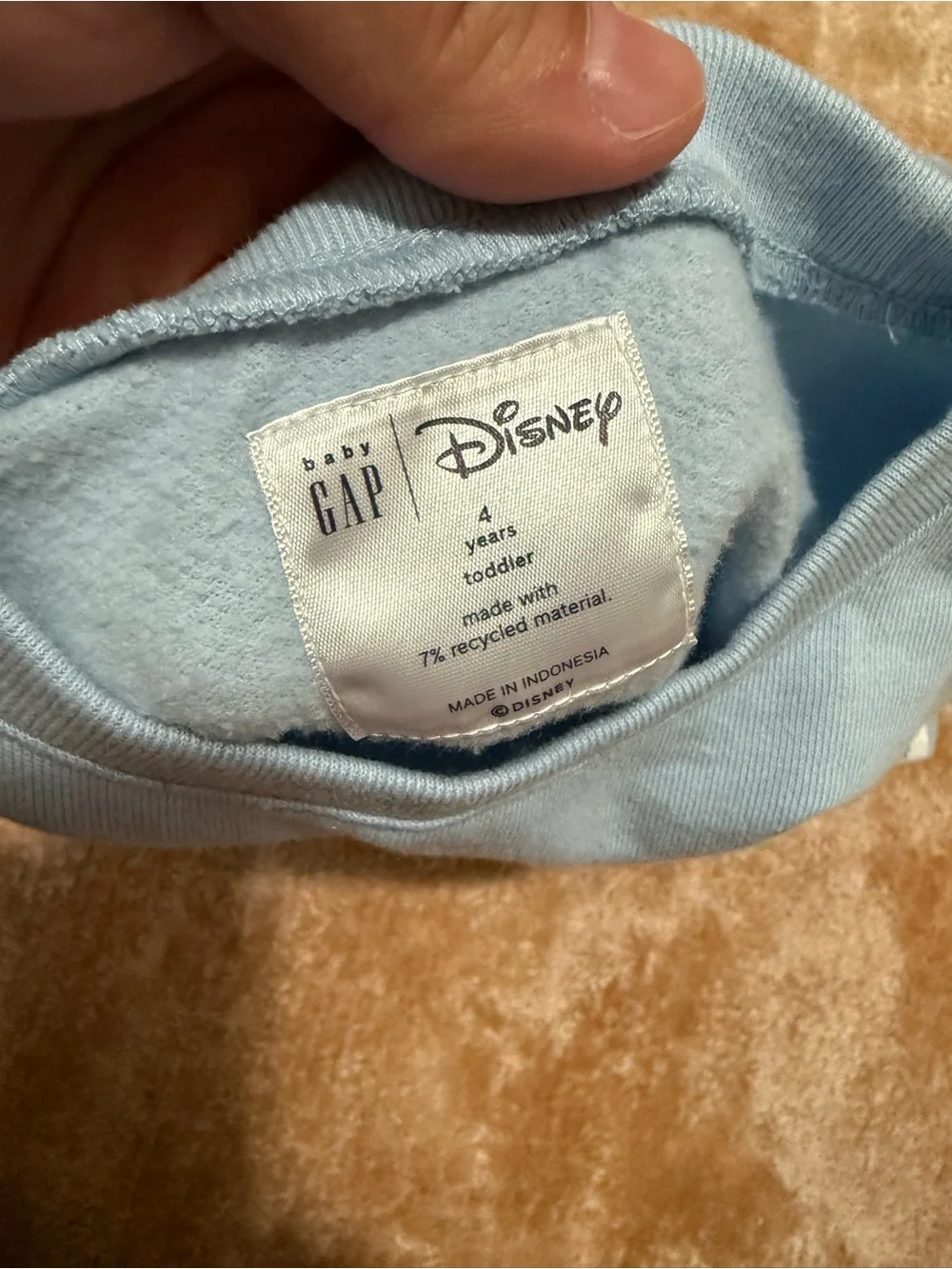 GAP Light Blue Donald Duck Graphic Sweatshirt